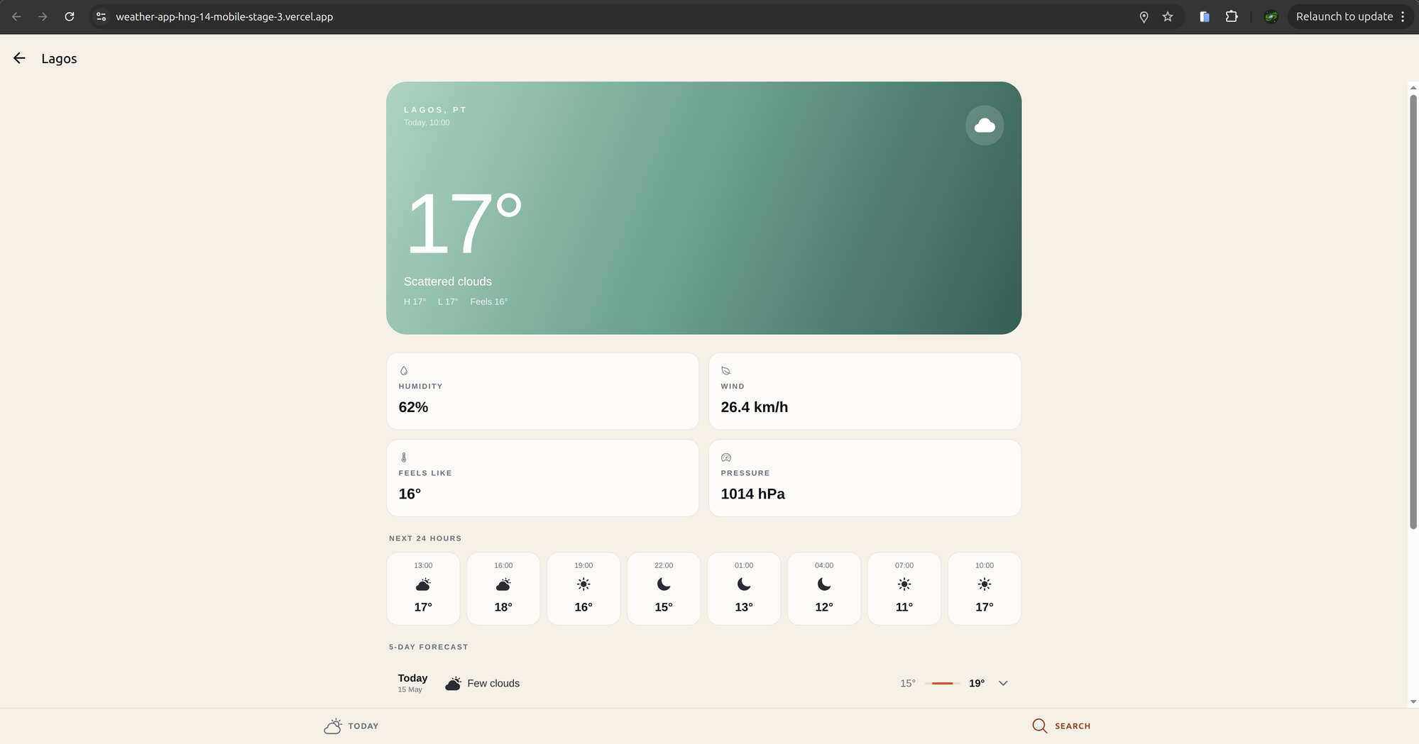 Result · animated forecast